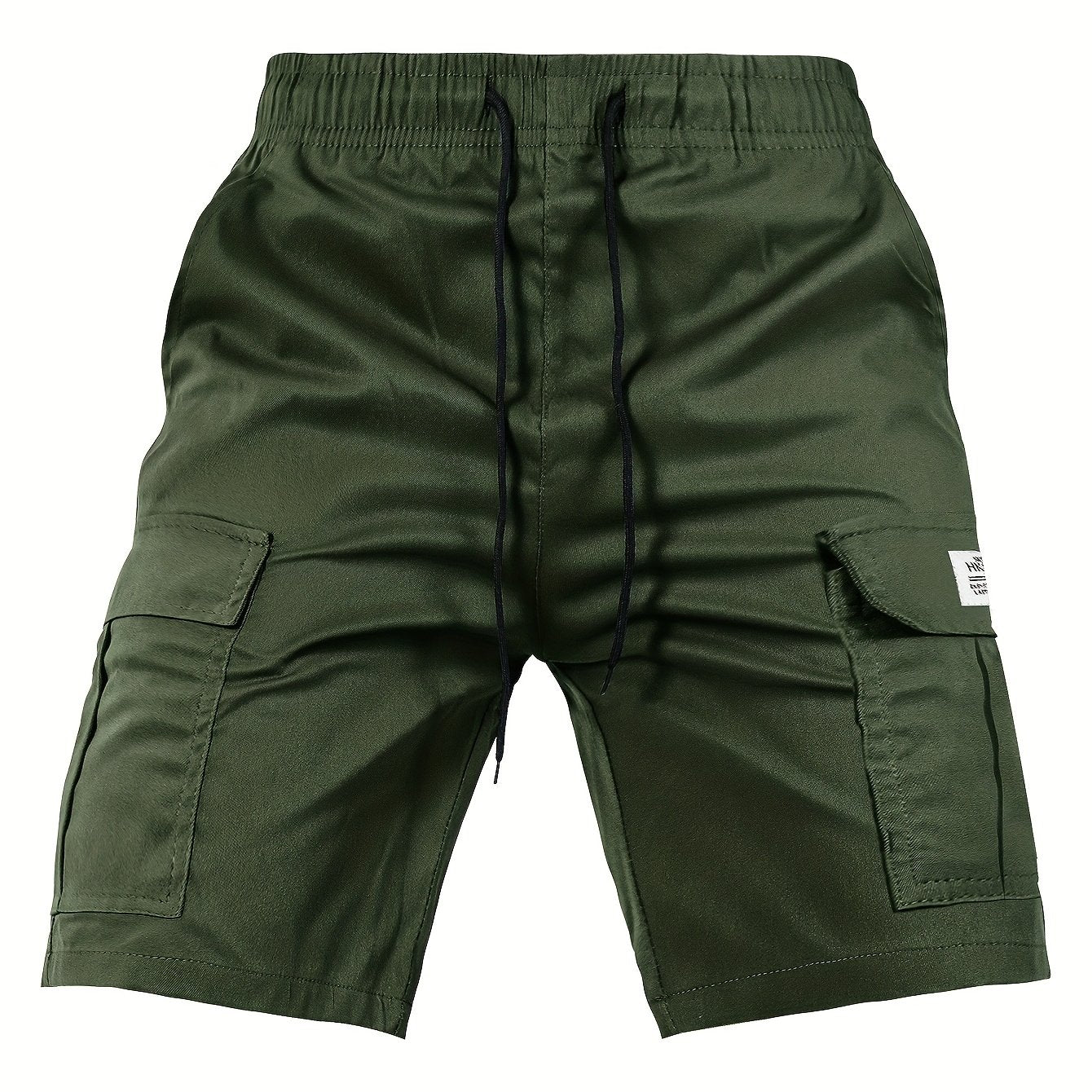 Men's Cargo Shorts, Elastic Waist Drawstring, Large Pockets