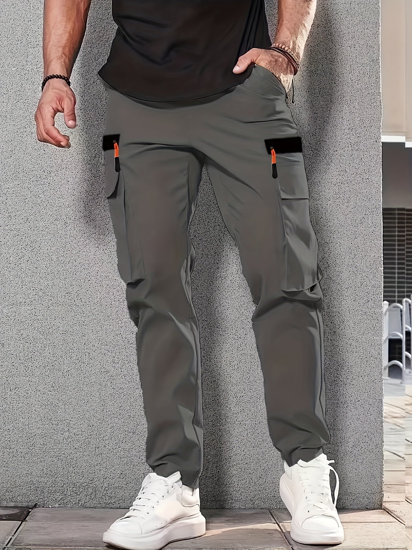 Men's Cargo Pants, Multi-Pocket, Straight-Leg