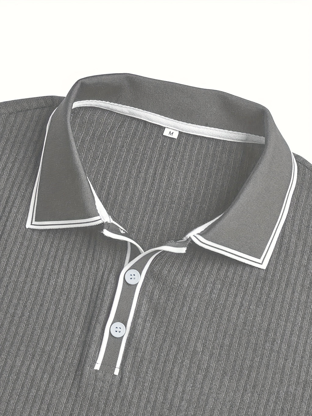 Men's Polo Shirt, Contrast Collar, Short-Sleeve