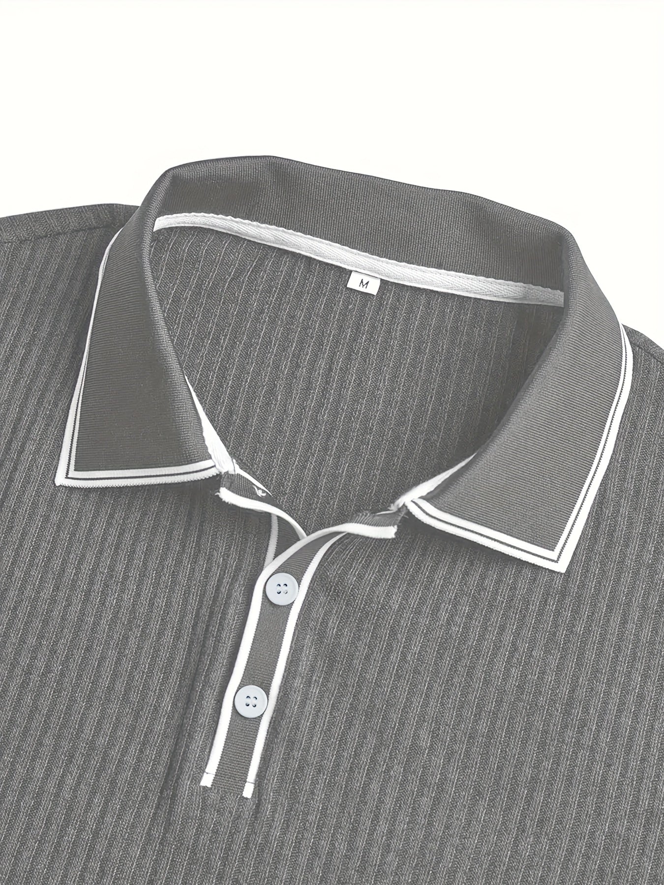 Men's Polo Shirt, Contrast Collar, Short-Sleeve