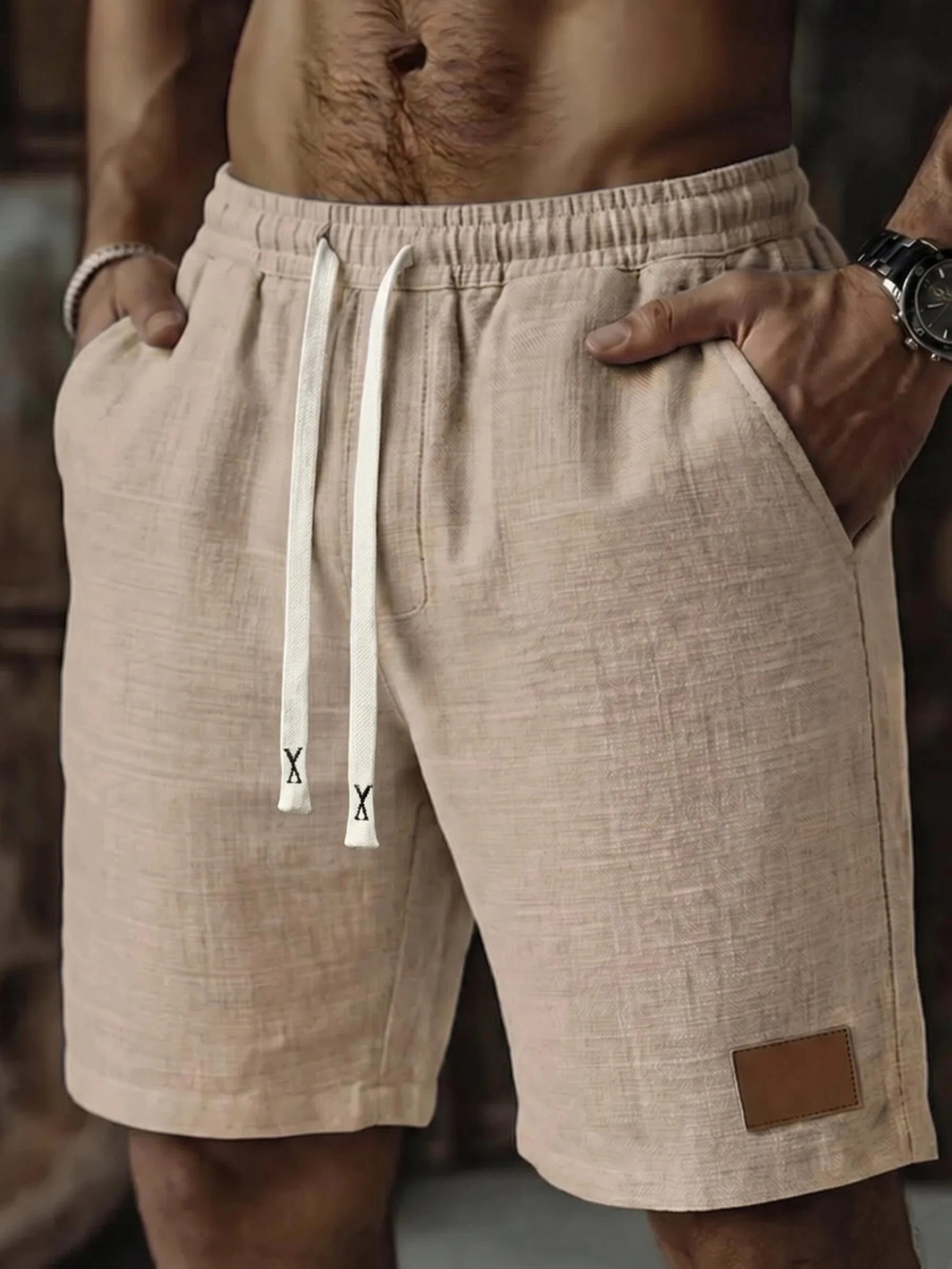 Men's Summer Shorts, Drawstring, Casual with Pockets