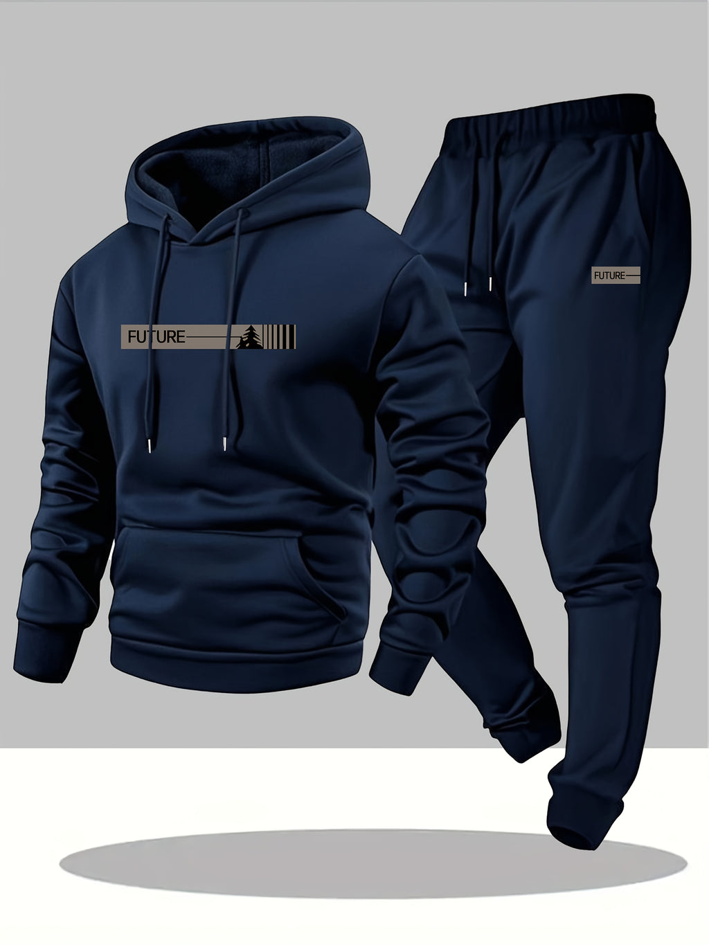 Men's Hoodie & Sweatpants Set, Casual Sport