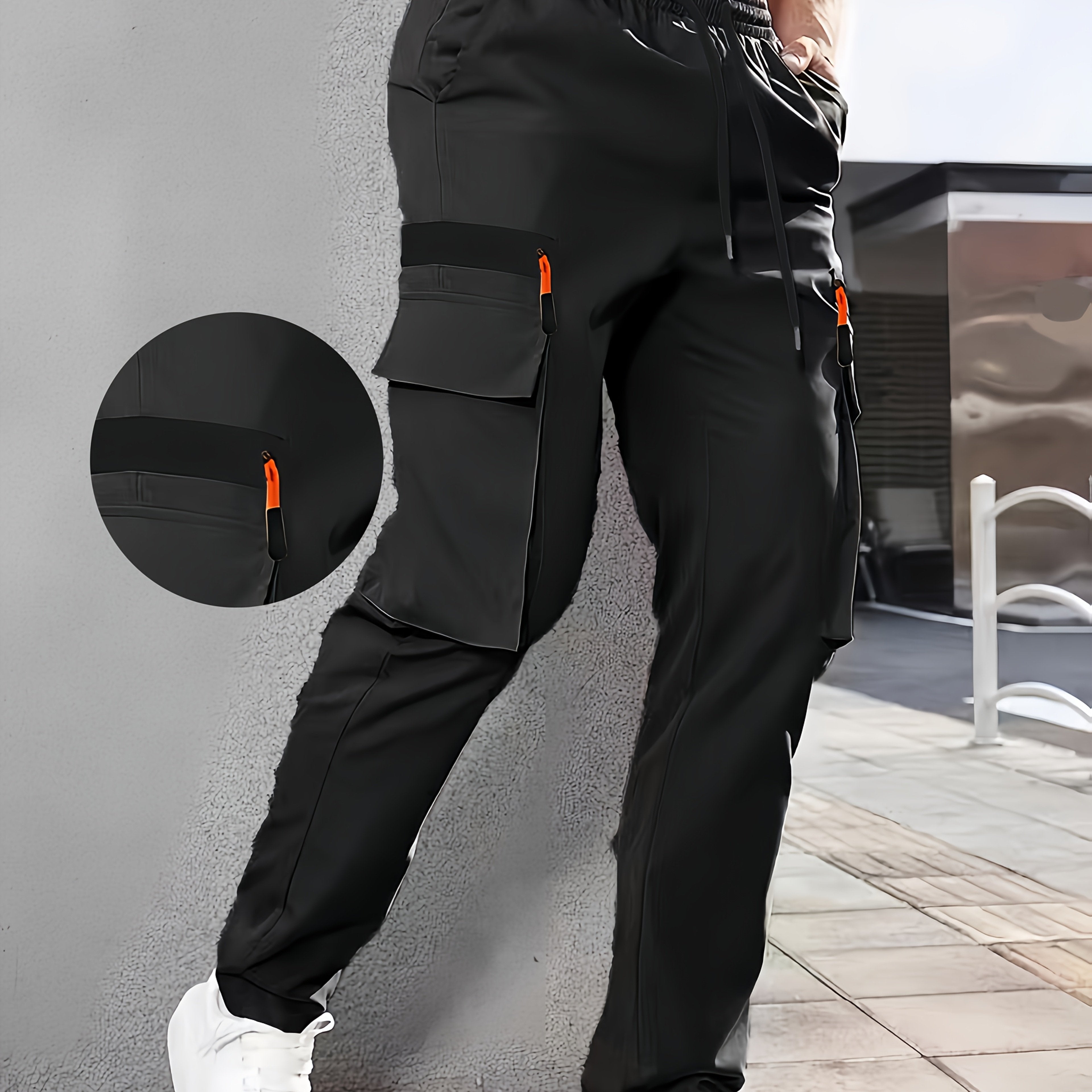 Men's Cargo Pants, Straight-Leg, Loose Multi-Pocket