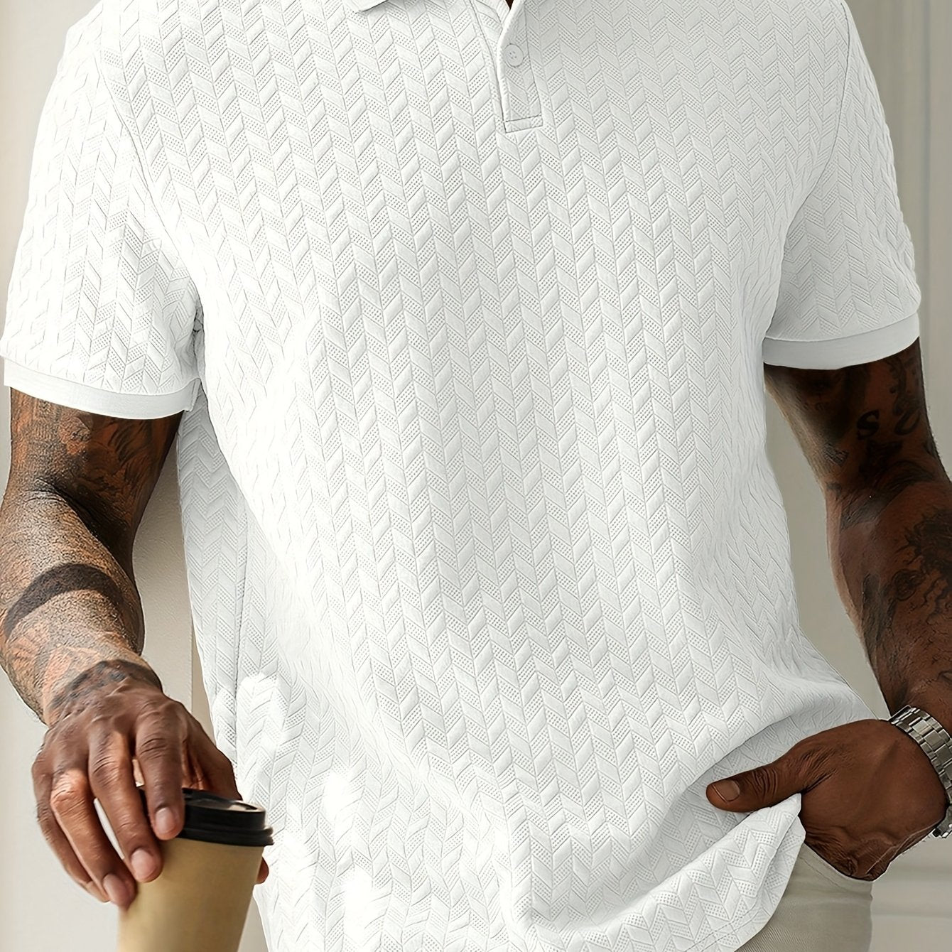 Men's Short-Sleeve Shirt, Casual Solid