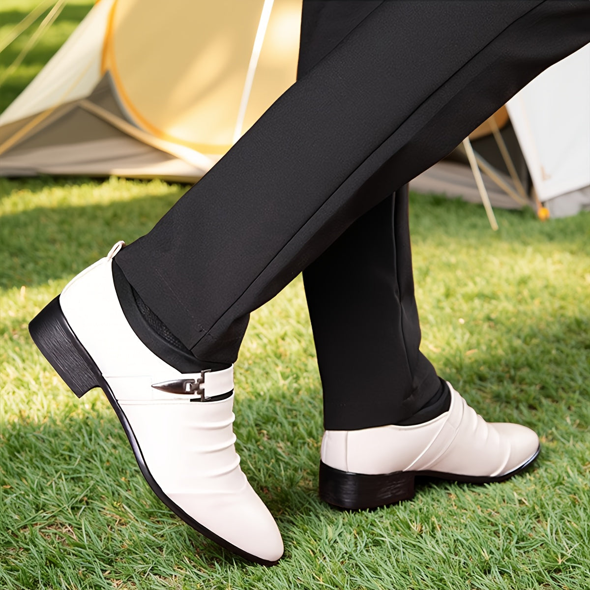 Men's Pointed-Toe Dress Shoes, Lace-Up British Style