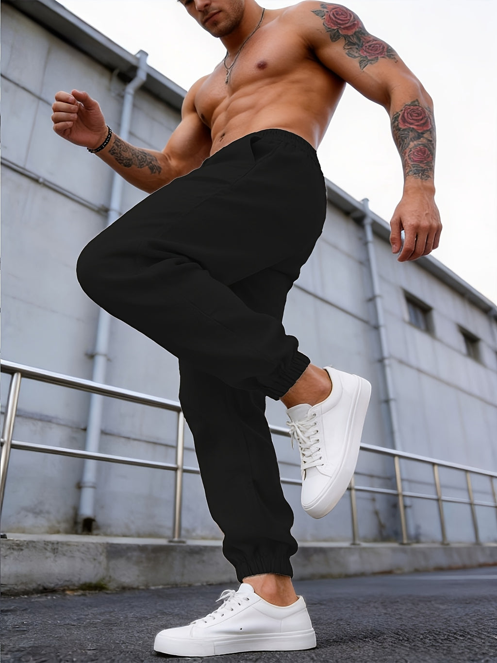 Men's Linen Joggers, Lightweight, Drawstring