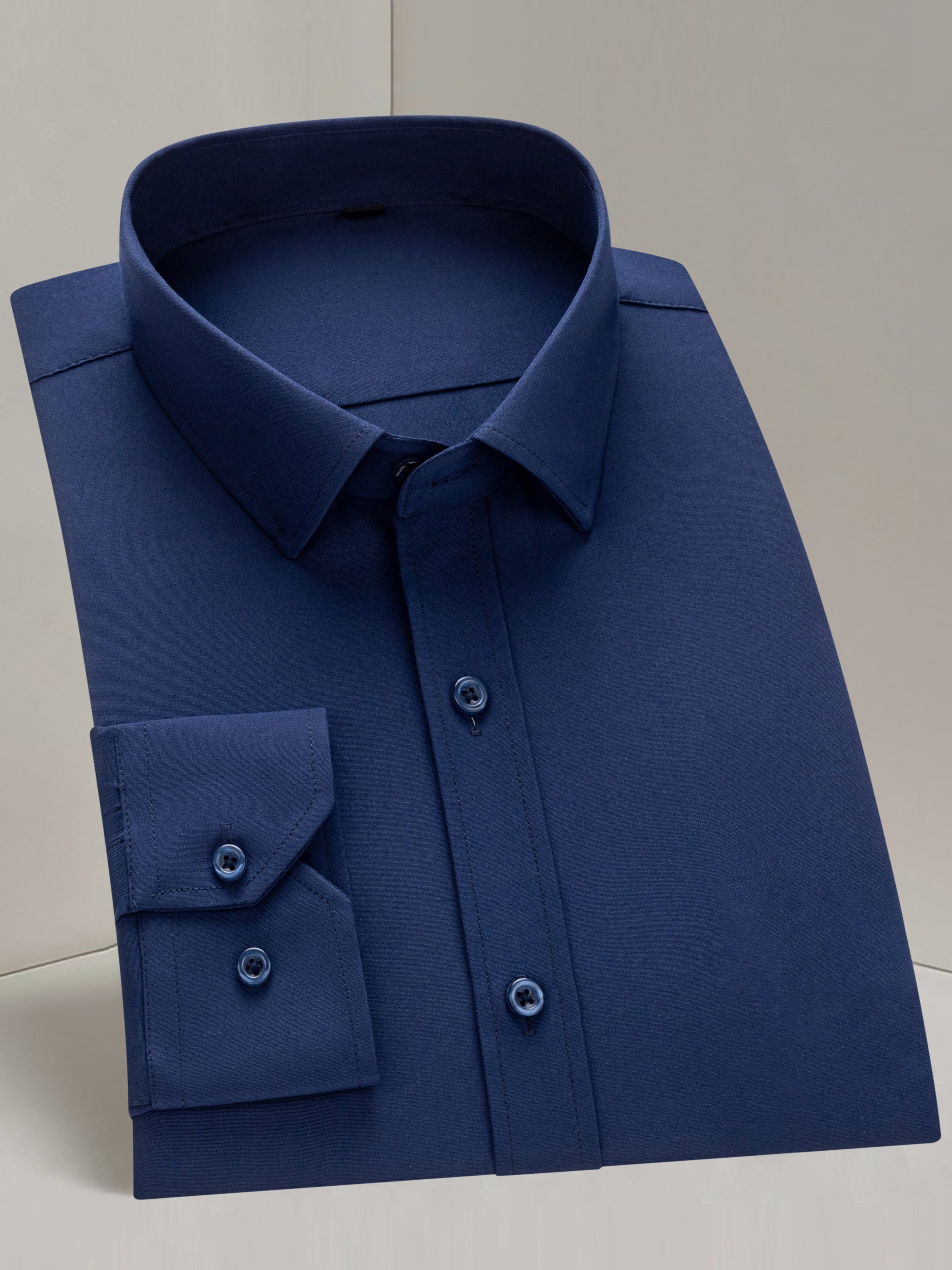 Men's Long-Sleeve Shirt, Solid, Stretch Business