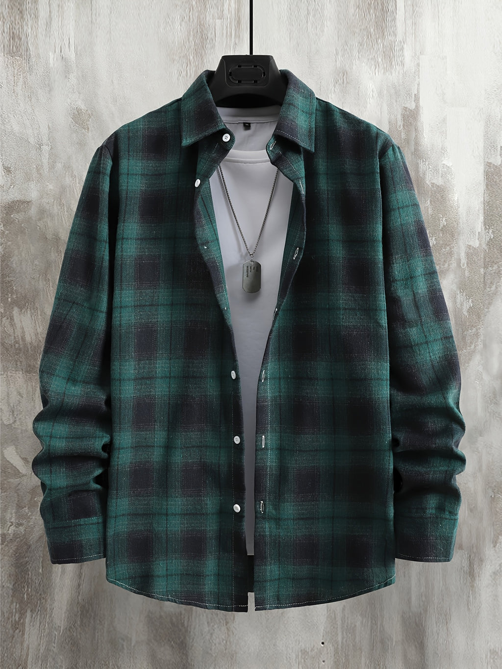 Men's Flannel Shirt, Loose-Fit Plaid, Long-Sleeve