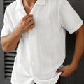 Men's Short-Sleeve Shirt, Jacquard Knit, Office Casual
