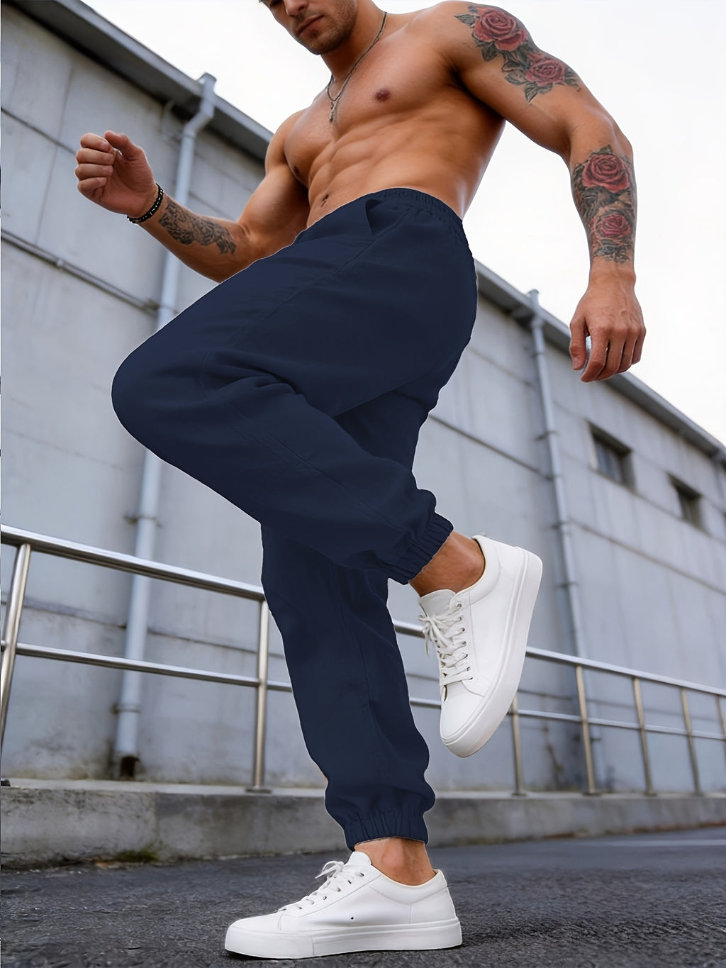 Men's Linen Joggers, Lightweight, Drawstring