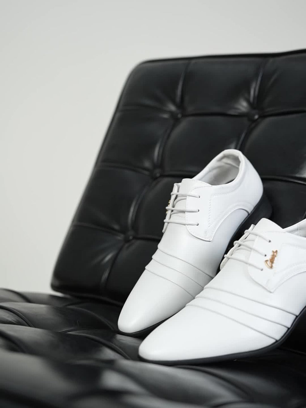 Men's Wedding Dress Loafers, Pointed-Toe White