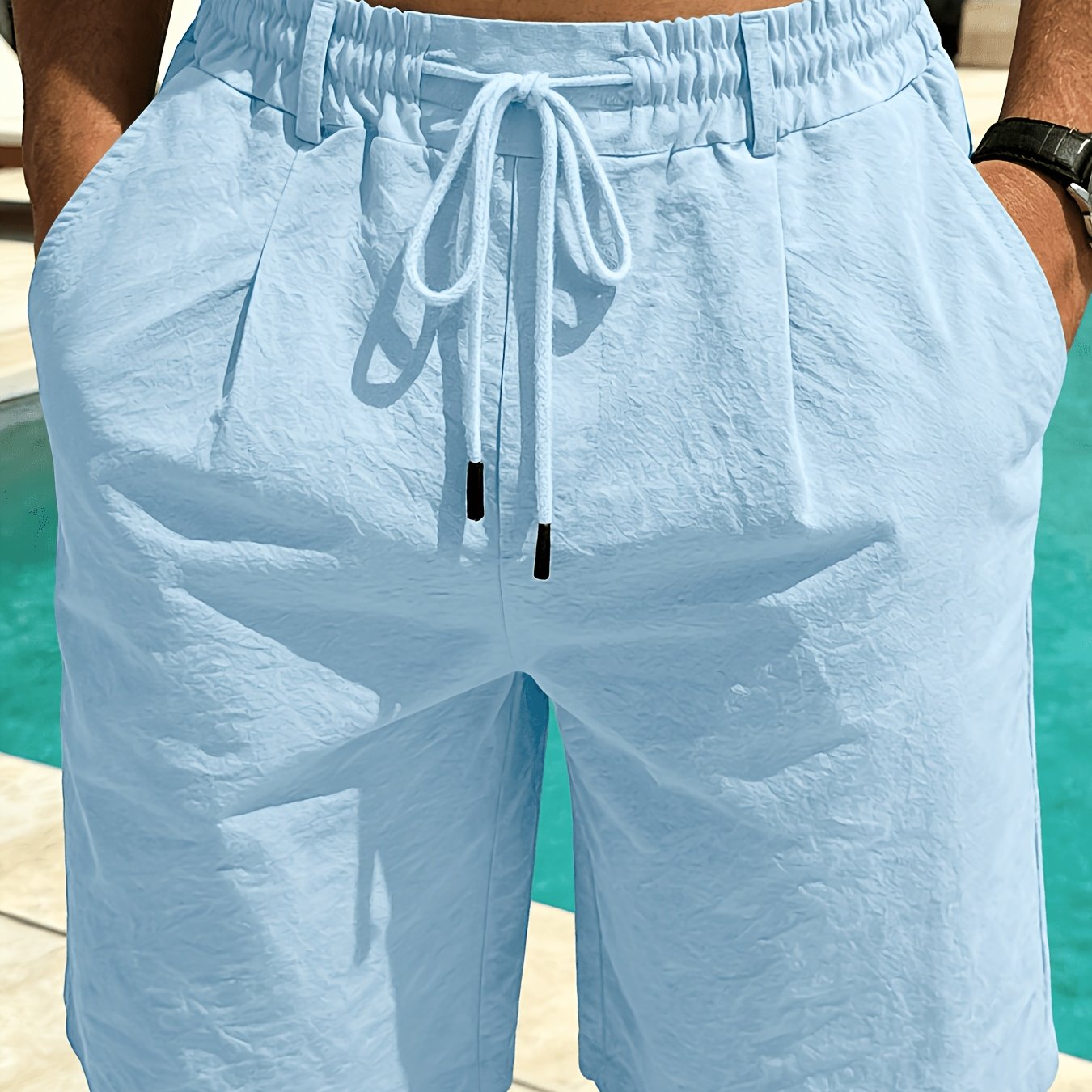 Men's Linen Shorts, Breathable, Retro Casual Summer