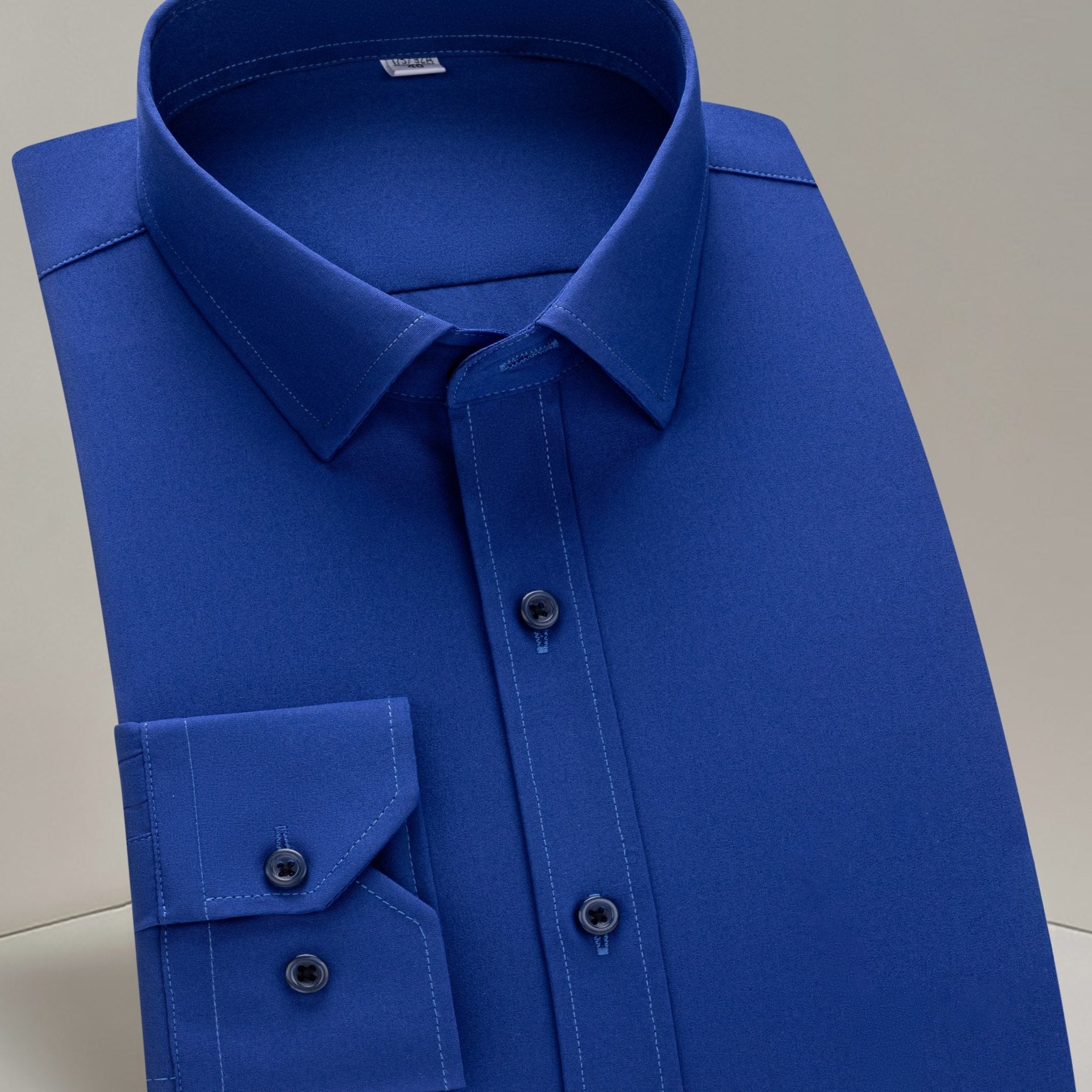 Men's Long-Sleeve Shirt, Solid, Stretch Business