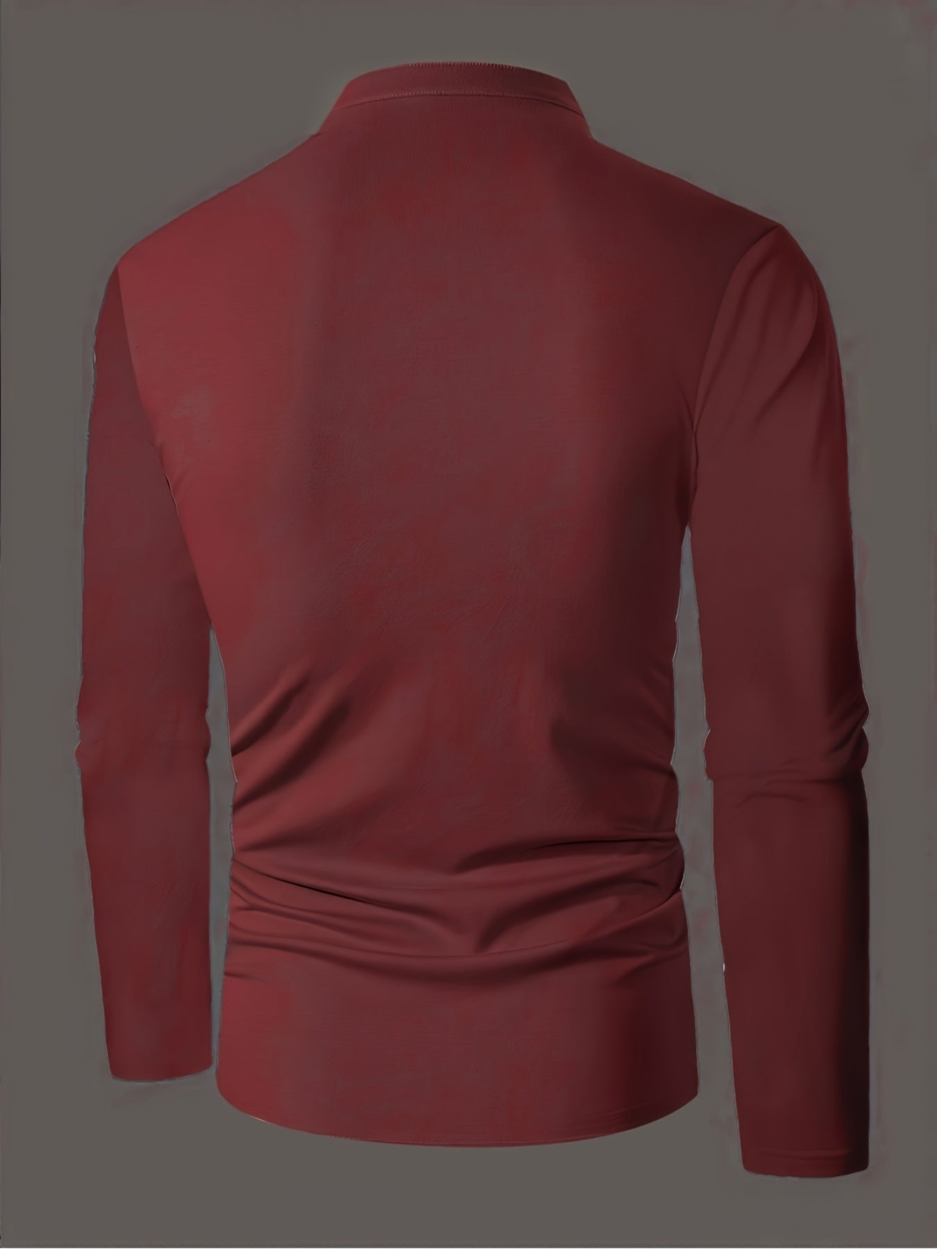Men's Long-Sleeve Polo Shirt, Button-Up, Casual