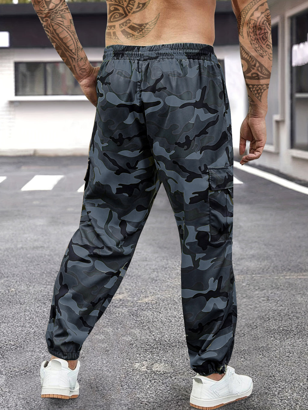 Men's Camo Cargo Pants, Heavy-Duty, Belt-Loop Outdoor