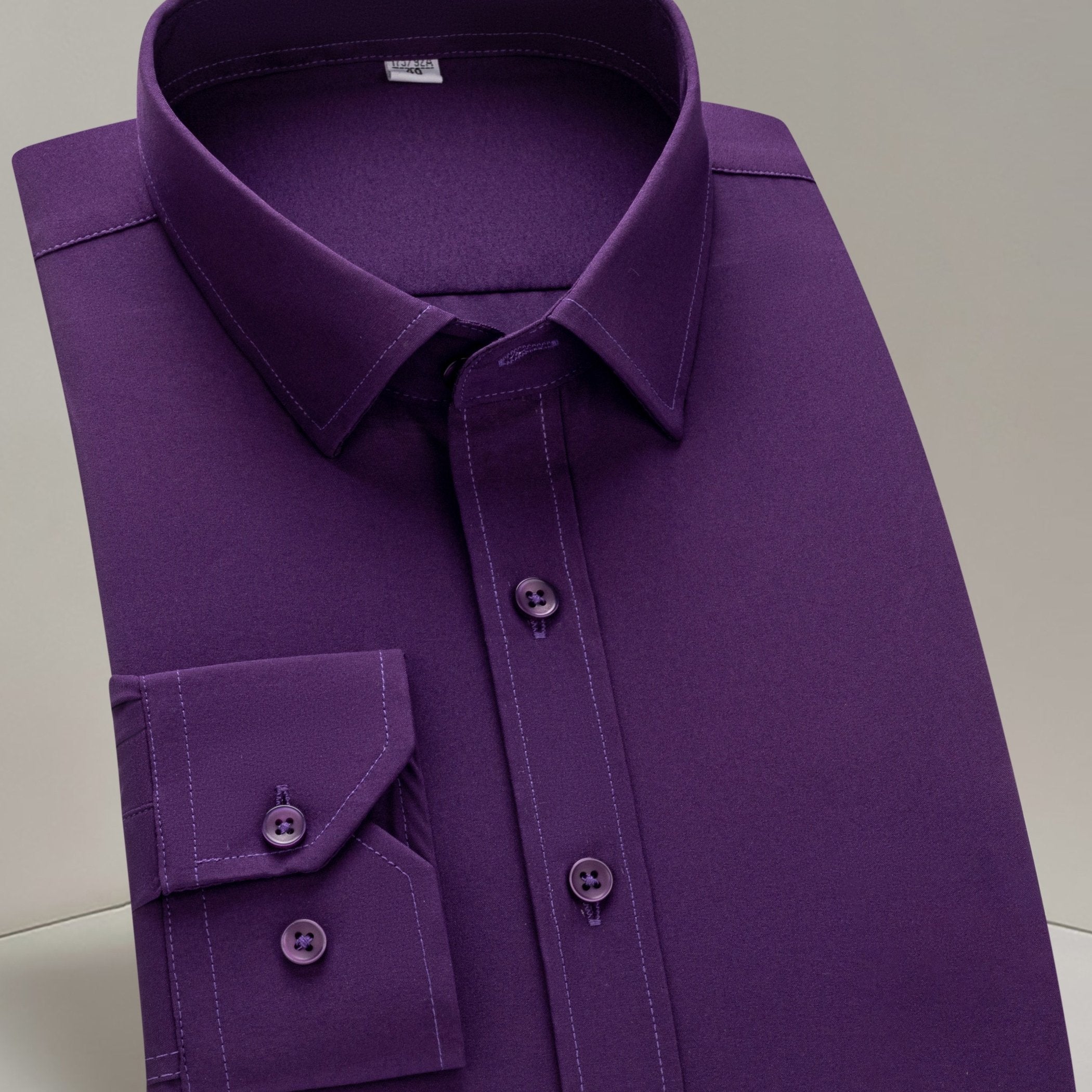 Men's Long-Sleeve Shirt, Solid, Stretch Business