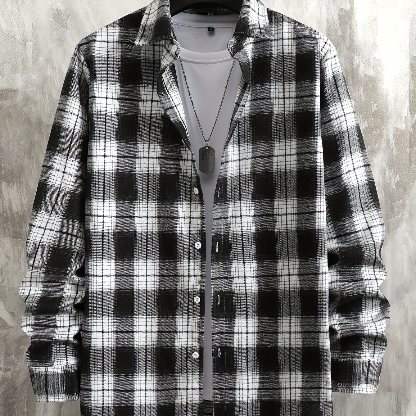 Men's Flannel Shirt, Loose-Fit Plaid, Long-Sleeve