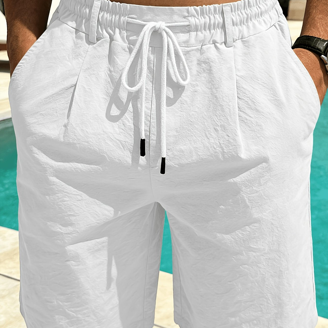Men's Linen Shorts, Breathable, Retro Casual Summer