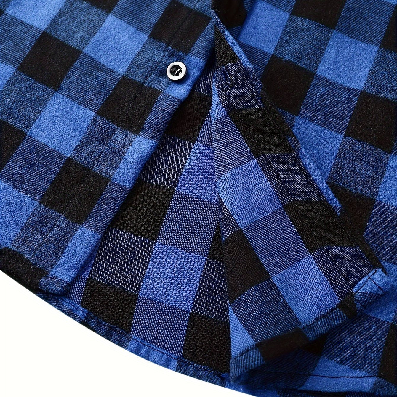 Men's Hooded Plaid Shirt, Long-Sleeve