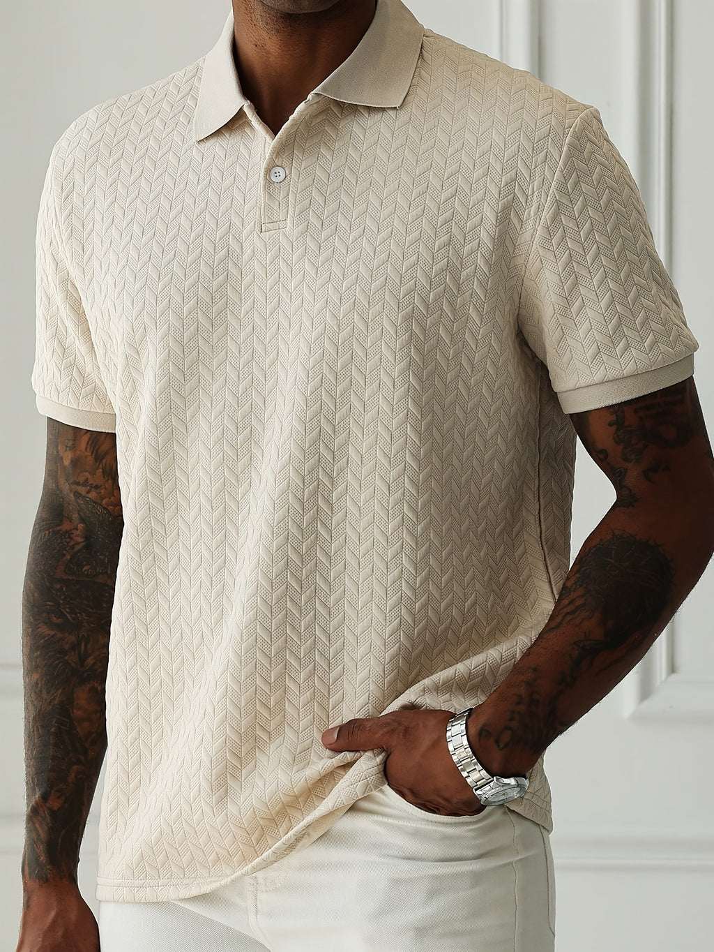 Men's Short-Sleeve Shirt, Casual Solid