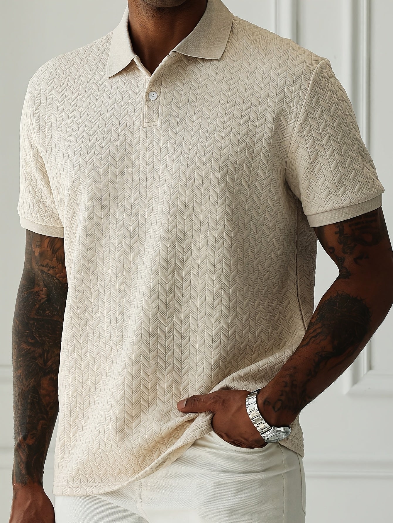 Men's Short-Sleeve Shirt, Casual Solid