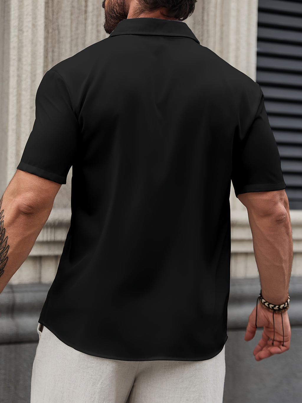 Men's Short-Sleeve Shirt, Casual Street Style