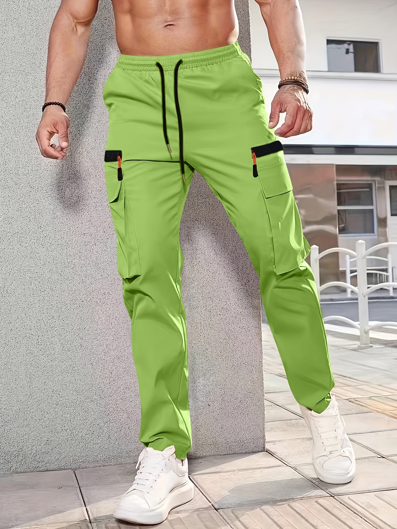 Men's Cargo Pants, Multi-Pocket, Straight-Leg