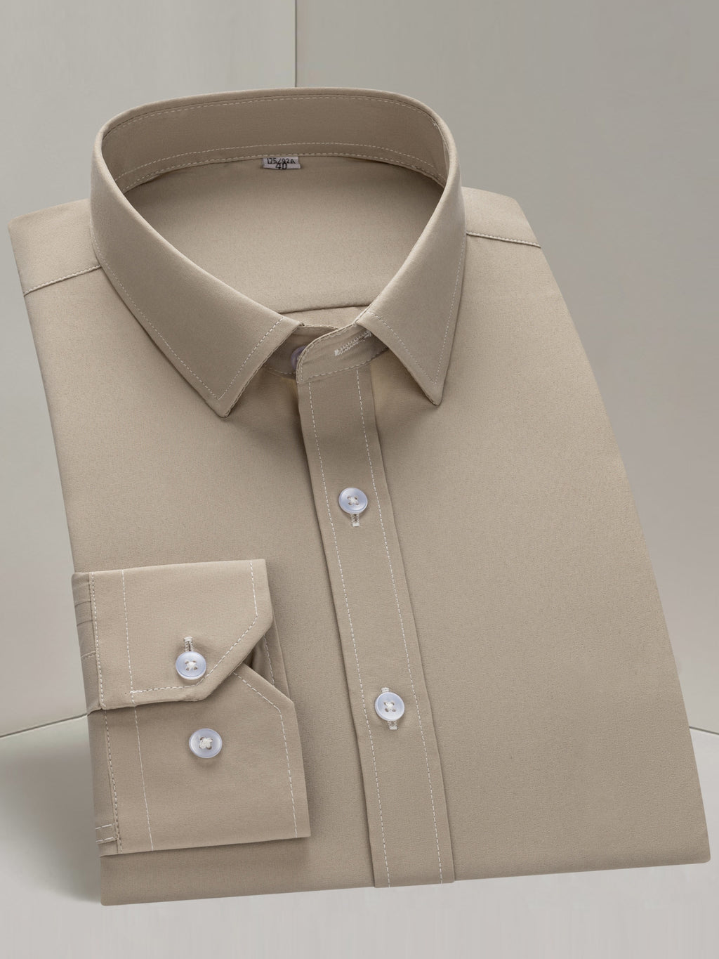 Men's Long-Sleeve Shirt, Solid, Stretch Business