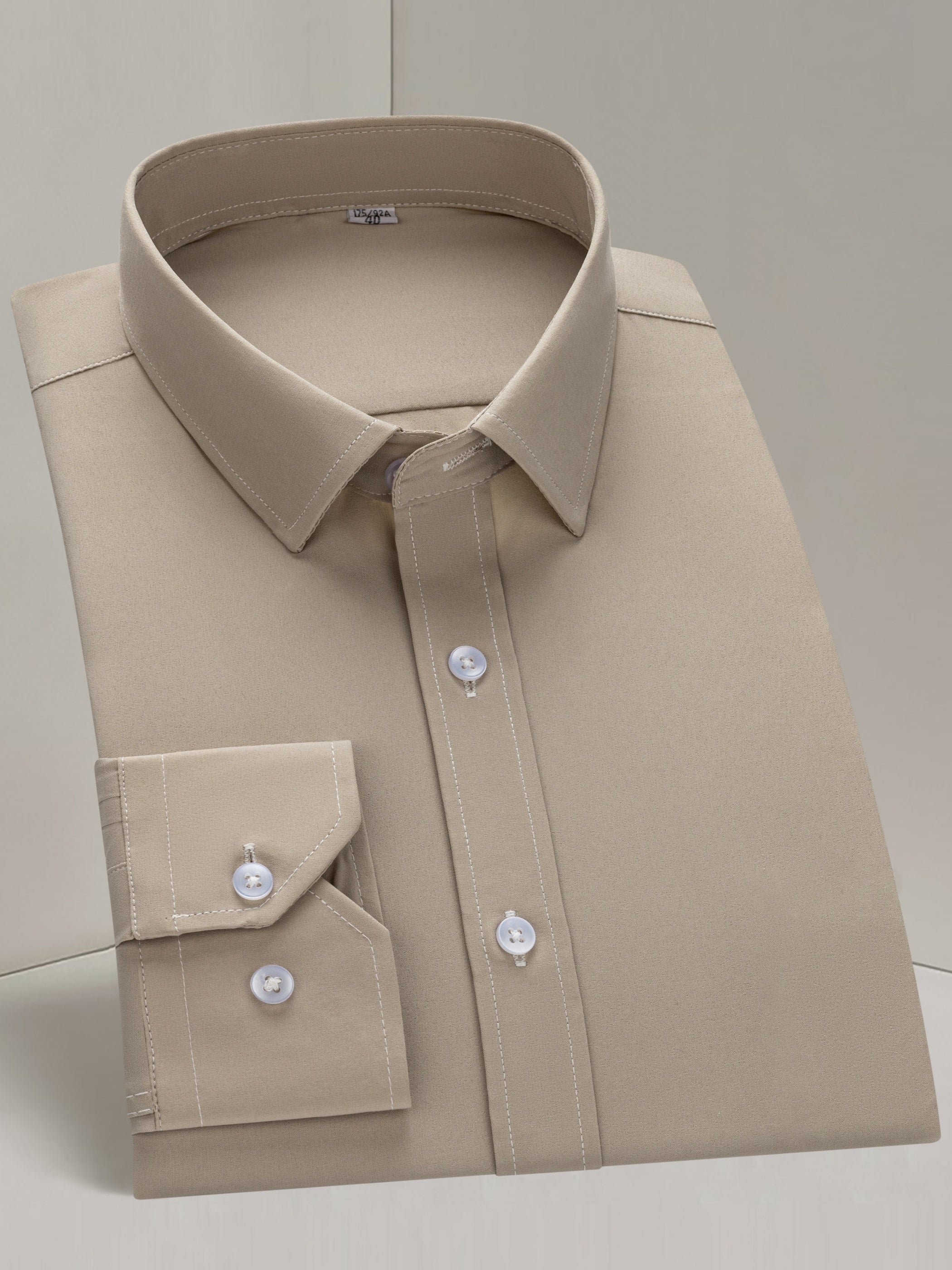 Men's Long-Sleeve Shirt, Solid, Stretch Business