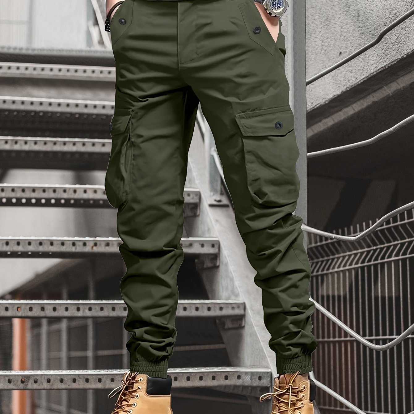 Men's Casual Ankle Pants, Drawstring, Tapered Lightweight