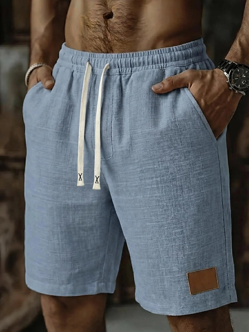 Men's Summer Shorts, Drawstring, Casual with Pockets