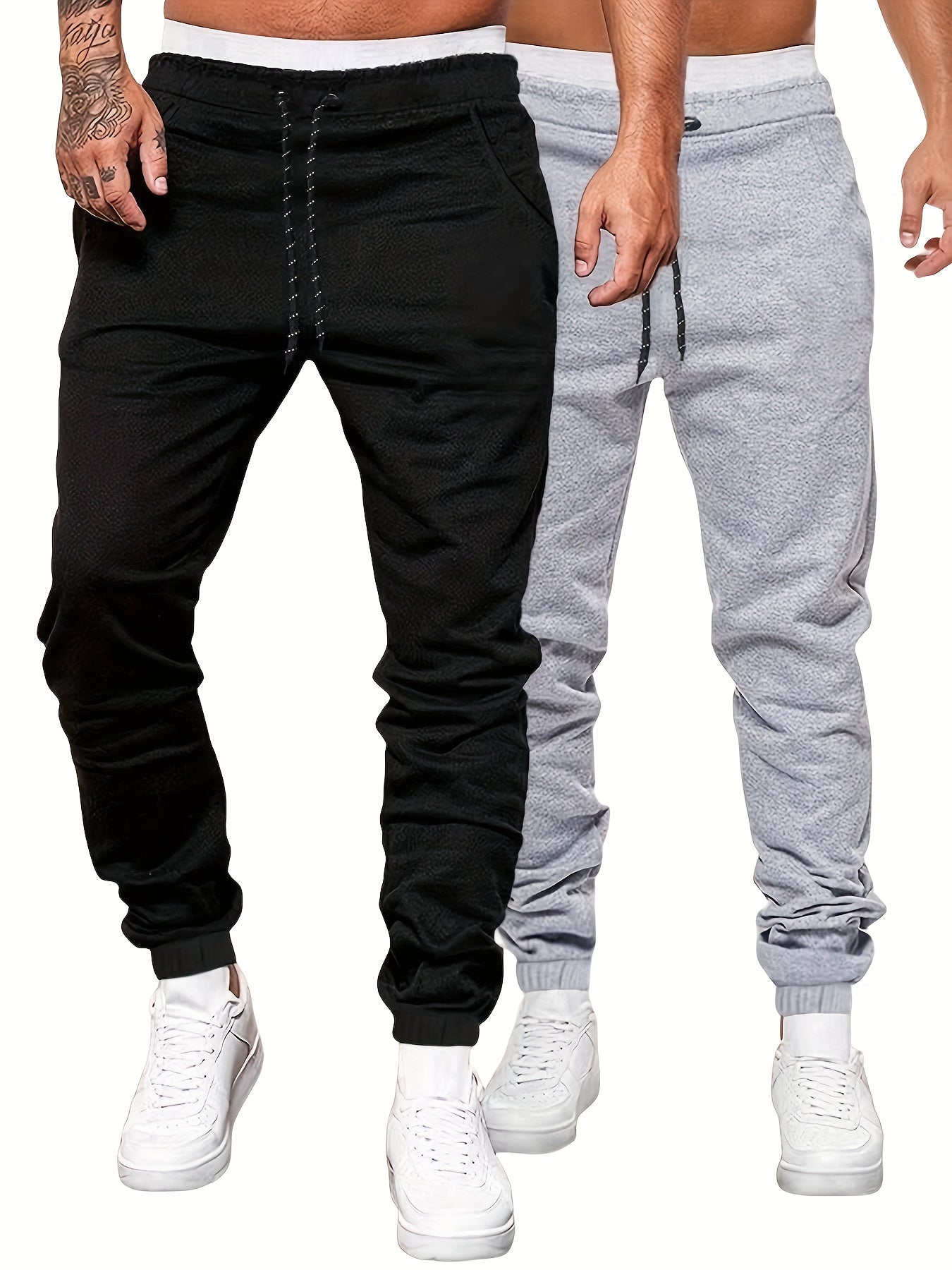 Men's Sports Joggers, Drawstring, 2-Pack