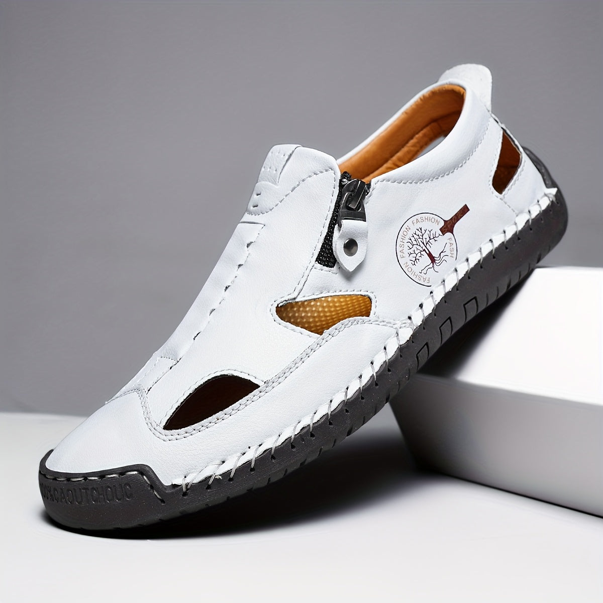 Men's Hand-Stitched Sandals, Non-Slip Outdoor