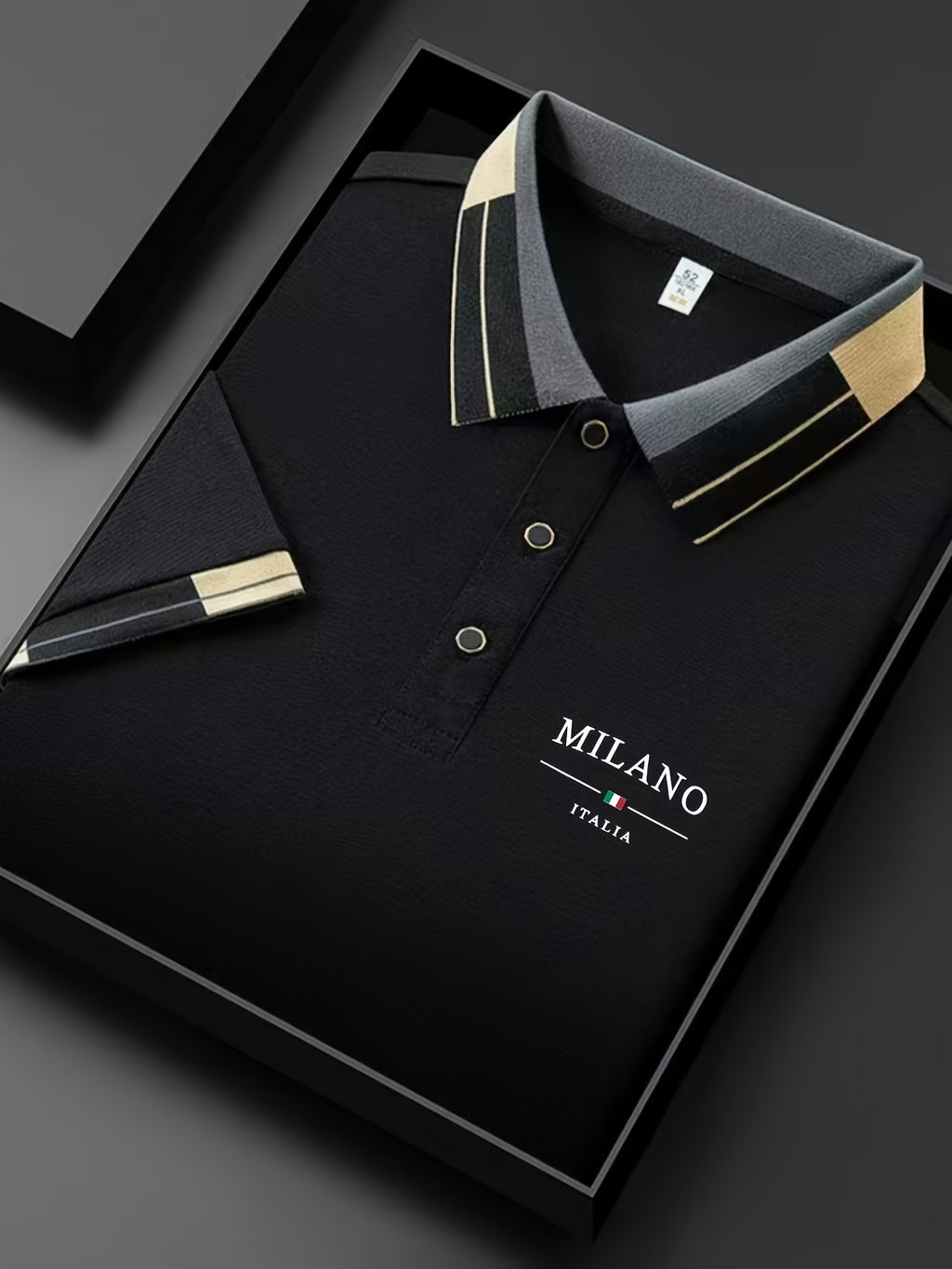 Men's Polo Shirt, Milano Print, Breathable Casual