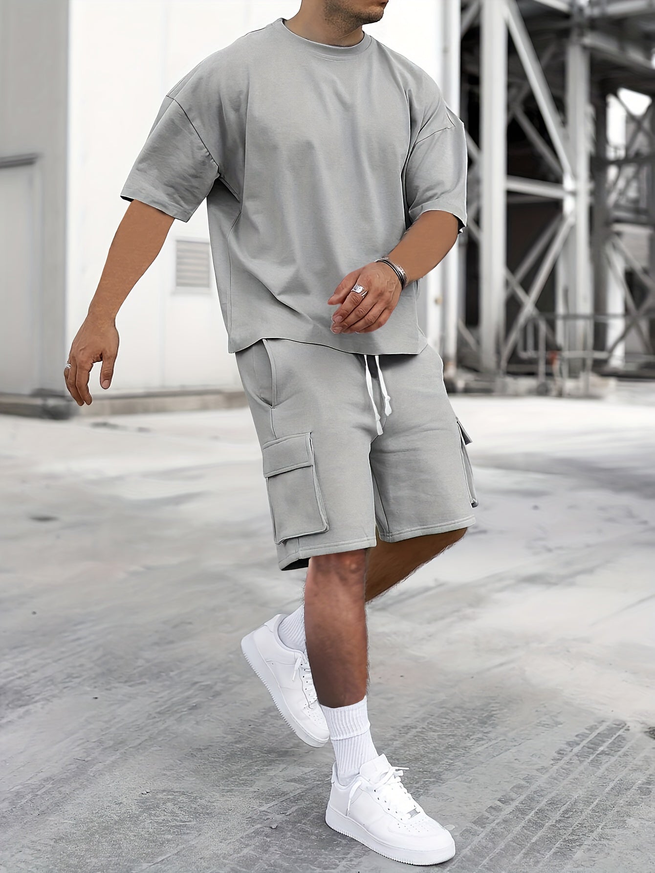 Men's Sport Shorts Set, Casual Two-Piece