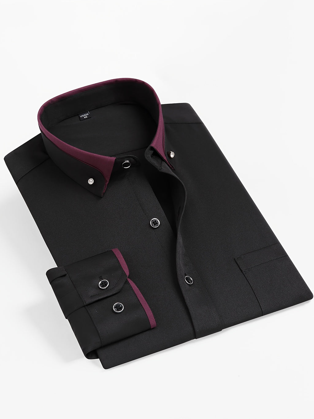 Men's Long-Sleeve Shirt, Color-Block, Stretch Dress