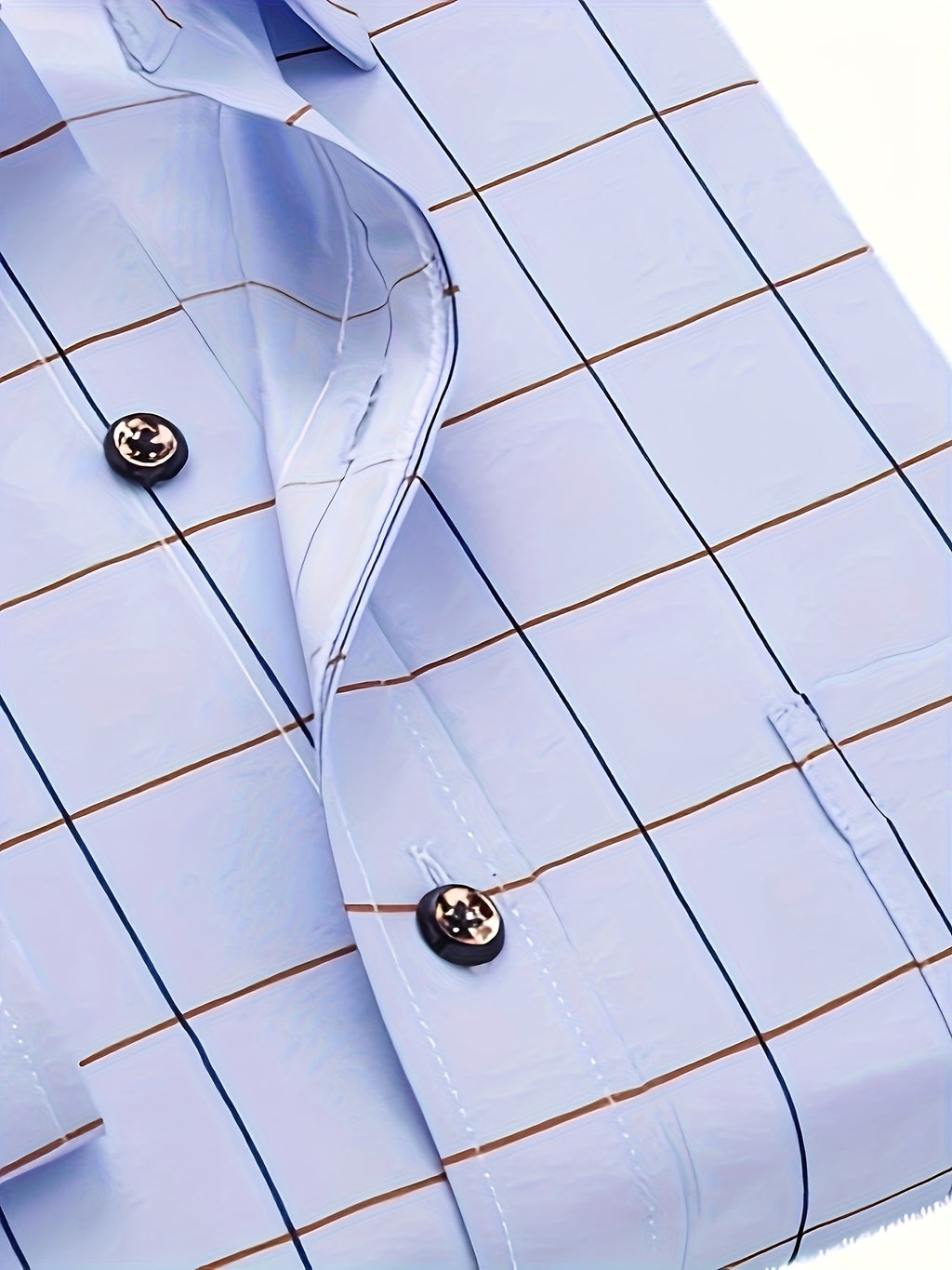 Men's Long-Sleeve Shirt, Plaid, Business Dress