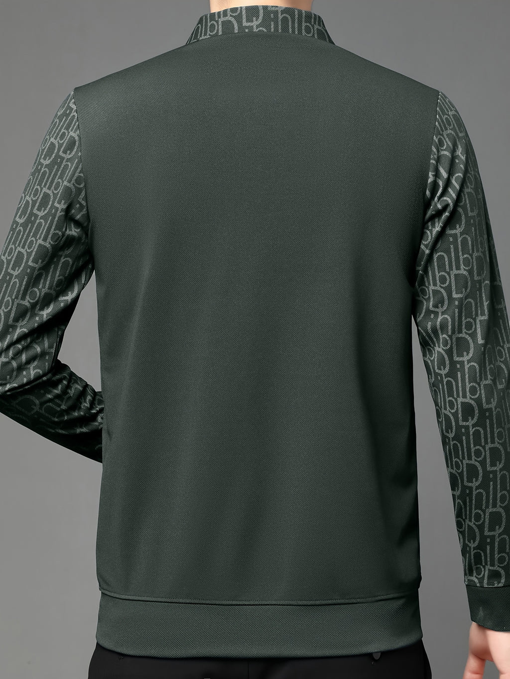 Men's Long-Sleeve Polo Shirt, Layered-Look Lapel