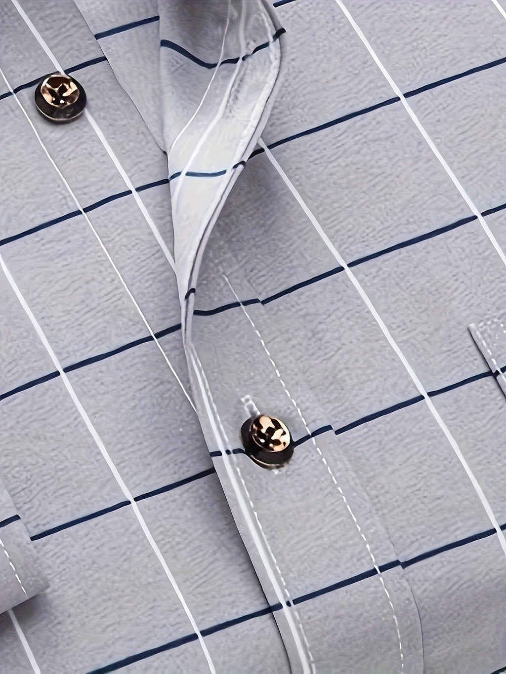 Men's Long-Sleeve Shirt, Plaid, Business Dress
