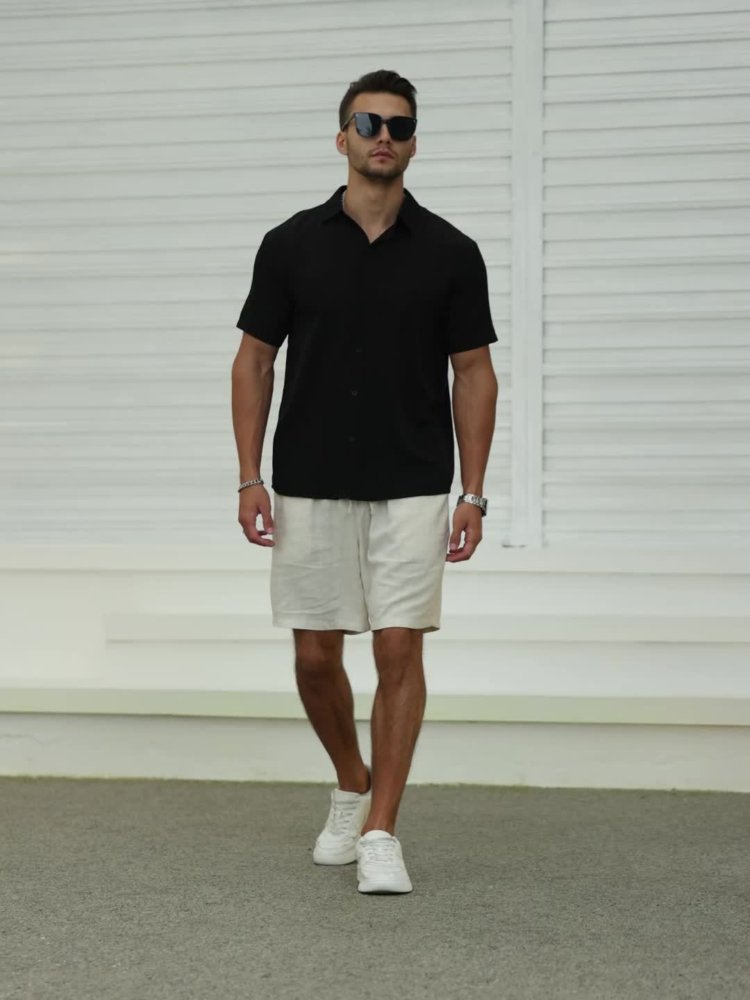 Men's Short-Sleeve Shirt, Casual Street Style