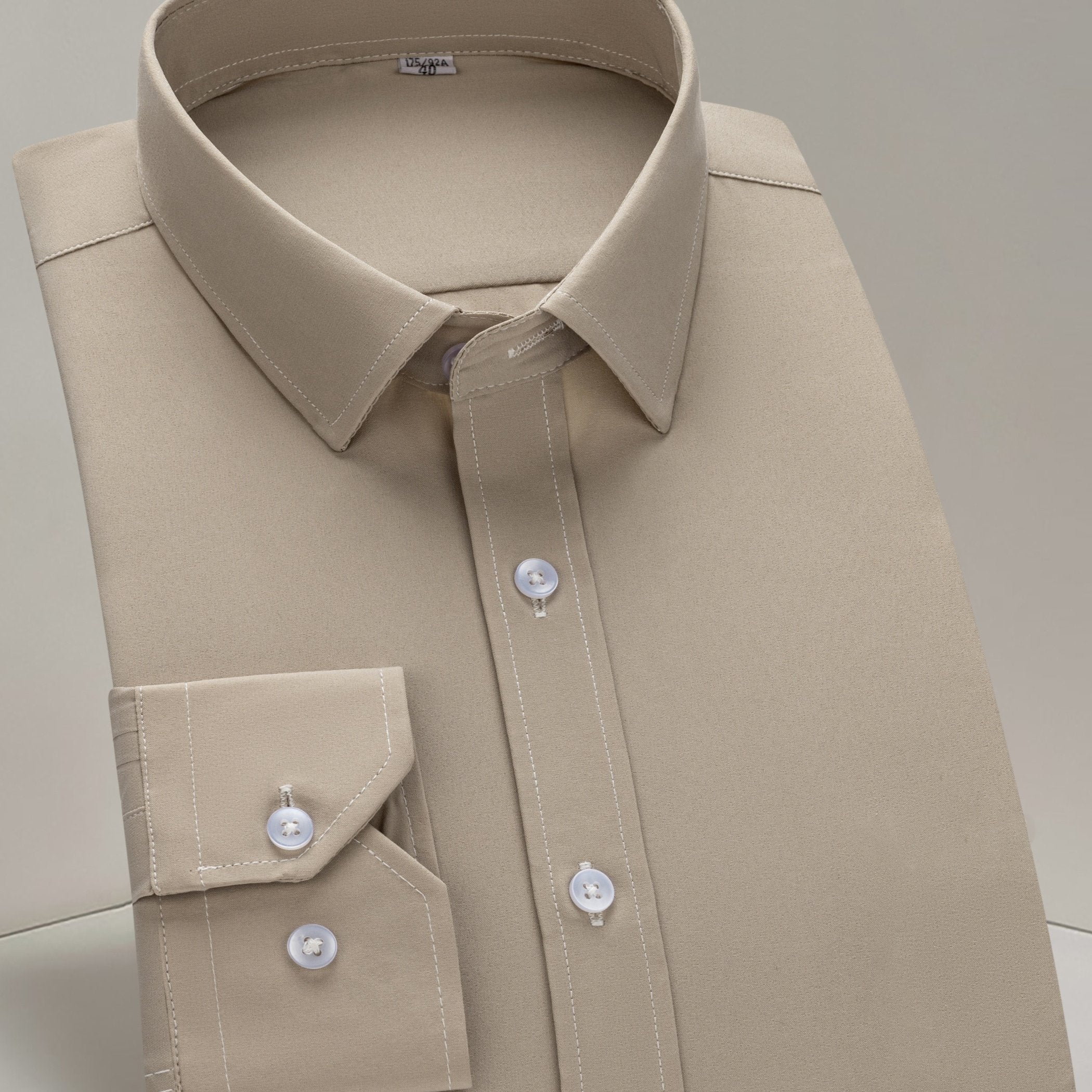 Men's Long-Sleeve Shirt, Solid, Stretch Business