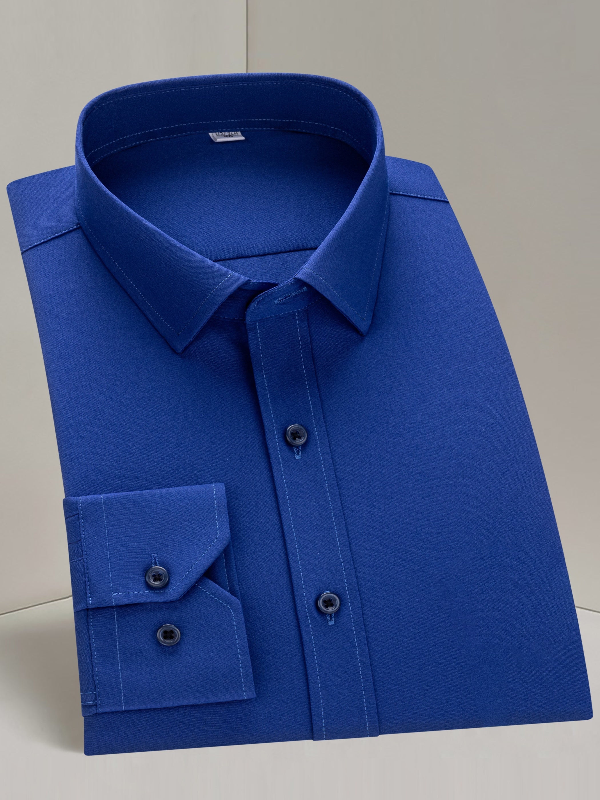 Men's Long-Sleeve Shirt, Solid, Stretch Business