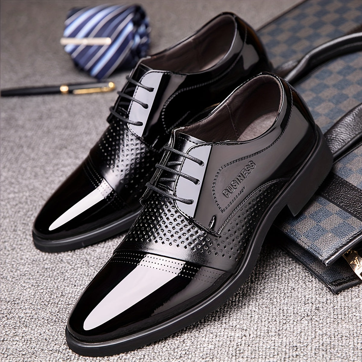 Men's Breathable Hollow-Out Dress Loafers