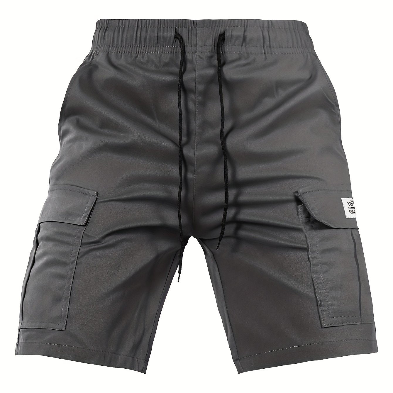 Men's Cargo Shorts, Elastic Waist Drawstring, Large Pockets