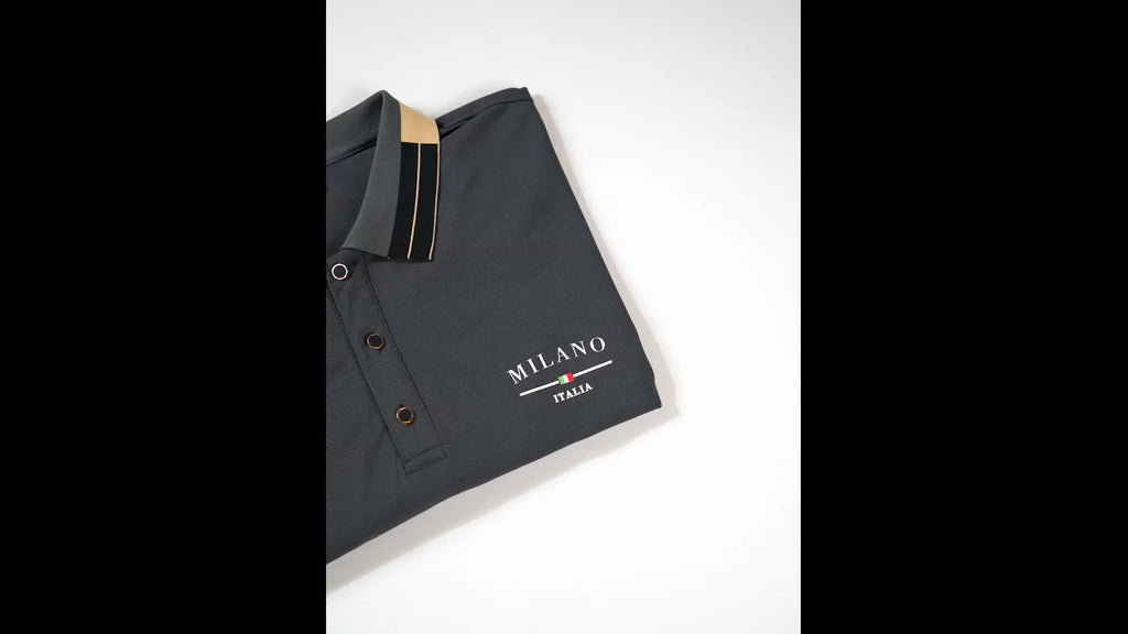 Men's Polo Shirt, Milano Print, Breathable Casual