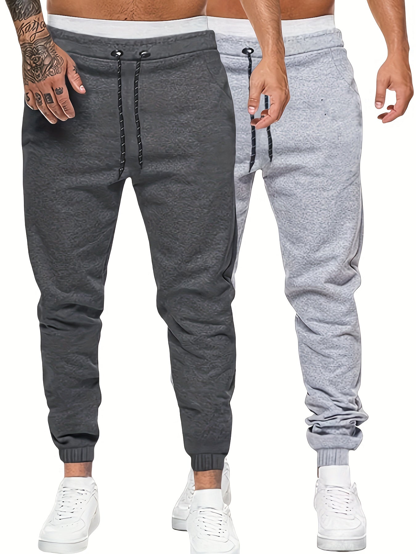 Men's Sports Joggers, Drawstring, 2-Pack