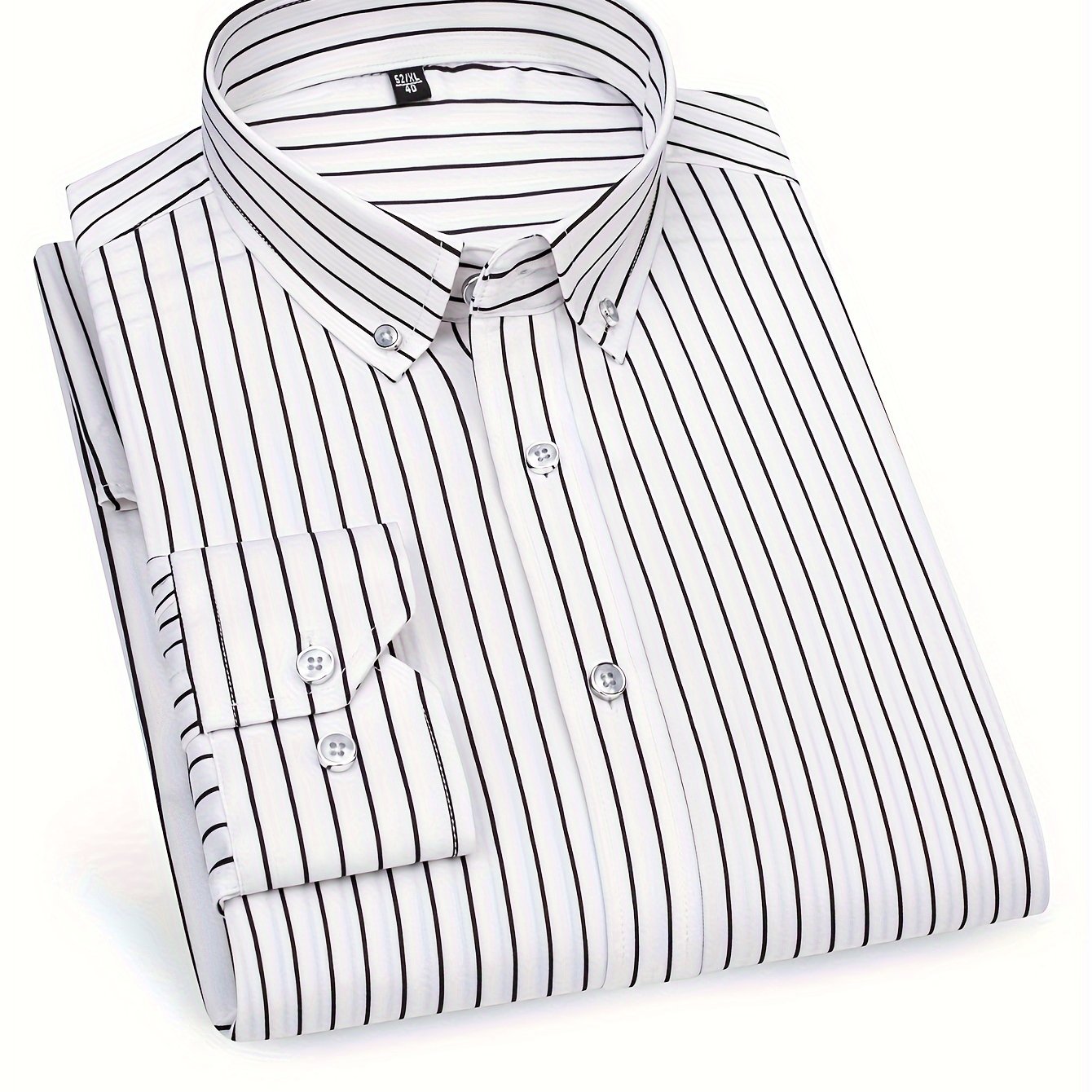 Men's Long-Sleeve Shirt, Vertical Stripe, Slim Dress