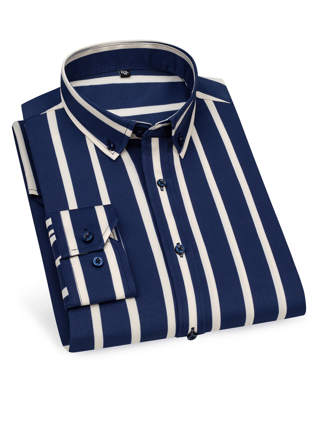 Men's Long-Sleeve Shirt, Vertical Stripe, Slim Dress