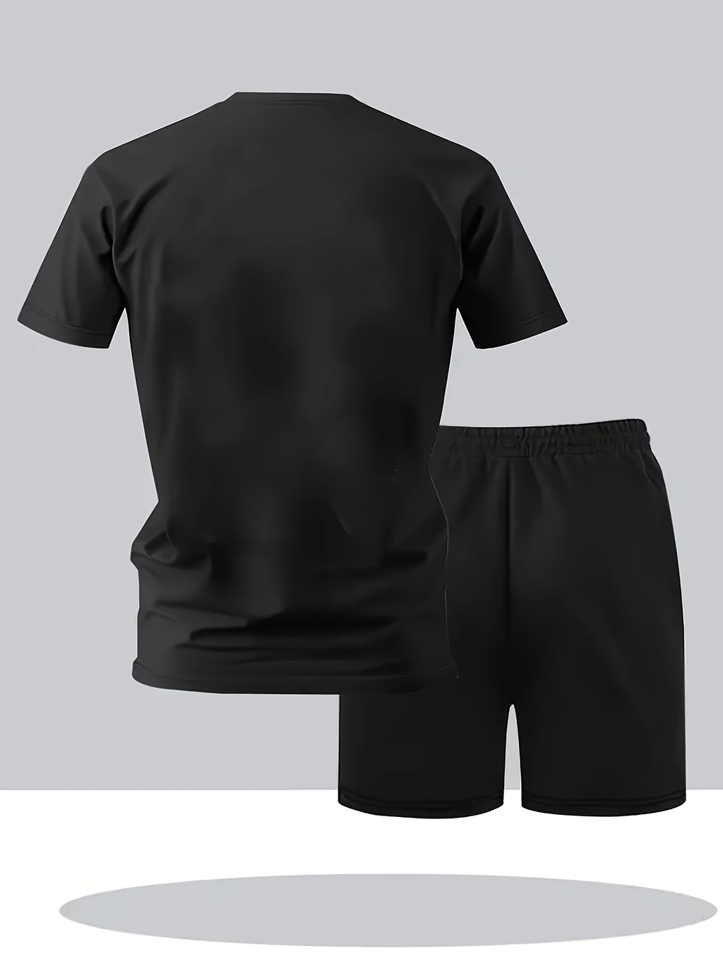 Men's Printed T-Shirt & Shorts Set, Short-Sleeve
