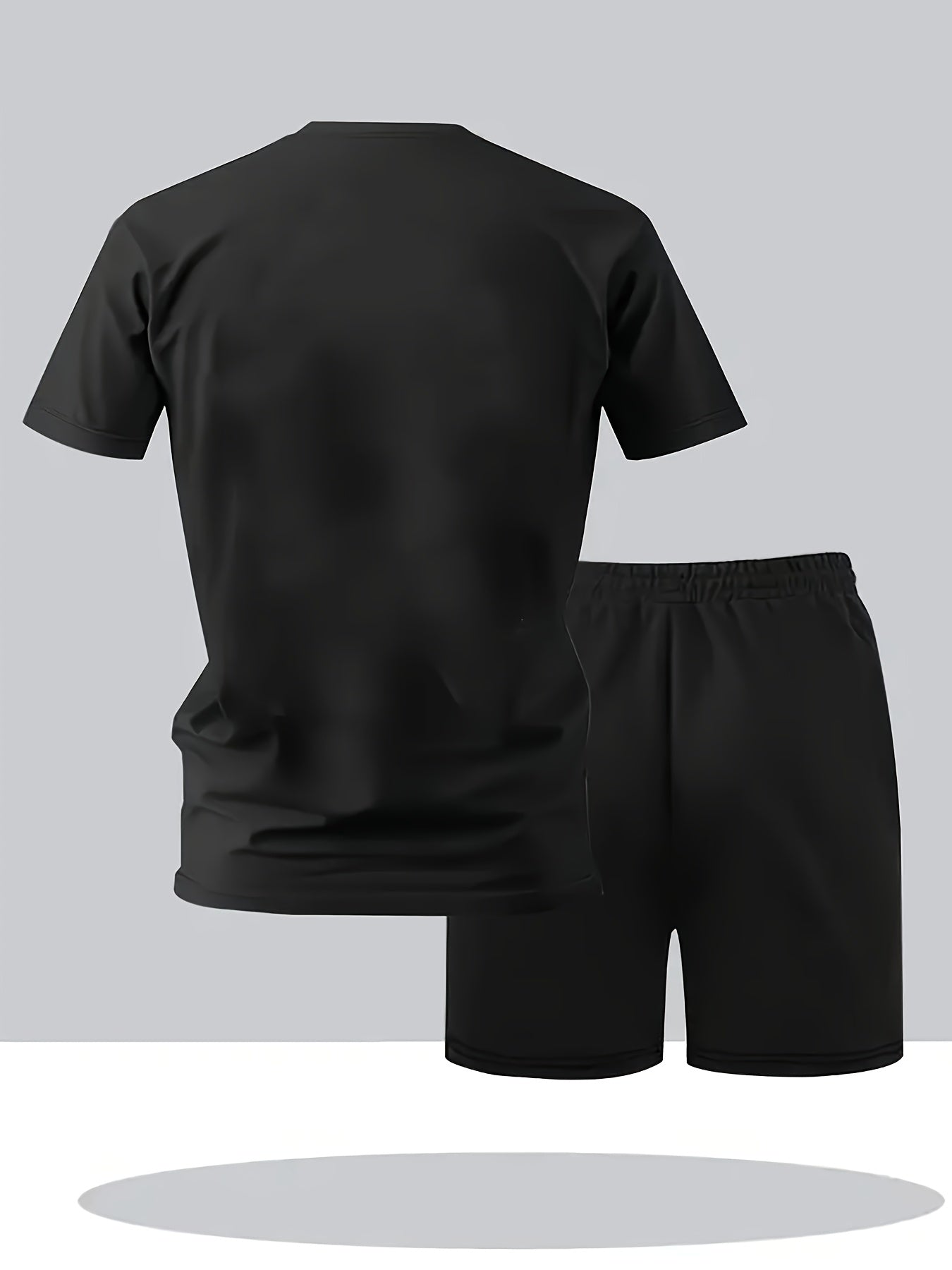 Men's Printed T-Shirt & Shorts Set, Short-Sleeve